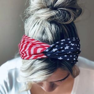 Patriotic Stars & Stripes Soft Head Band
